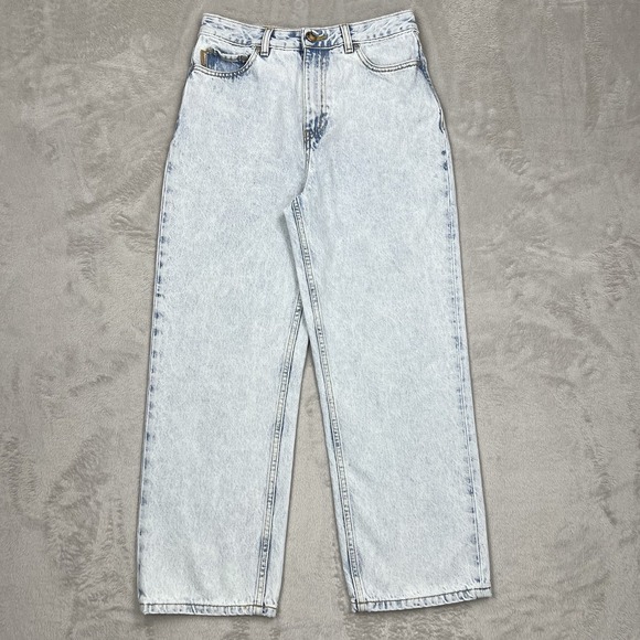 GANNI Baggy Wide Leg Washed Denim Jeans Women's‎ 27x25 Light Wash - Picture 1 of 9